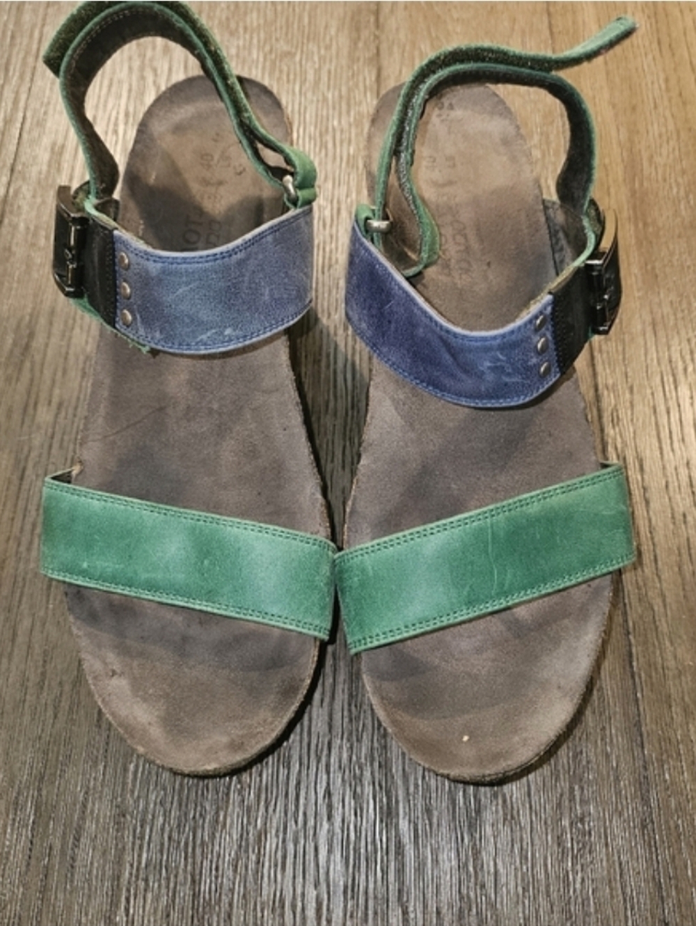 Naot Sz. 9 Blue/green Platform Shoes